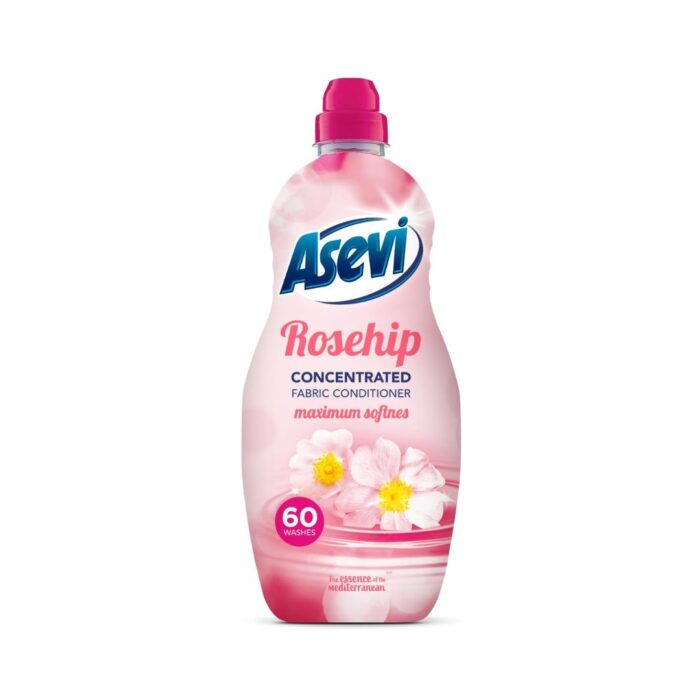 Asevi Rosehip Concentrated Fabric Conditioner - Maximum Softness 60 Washes - 1380ML