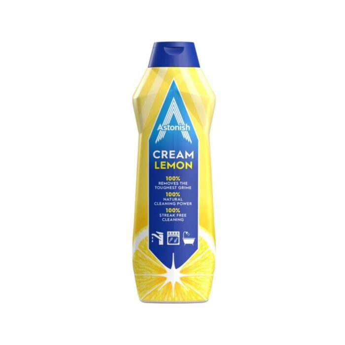 Astonish Cream Cleaner Lemon Fresh - Removes Toughest Grime - 500ML