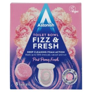 Astonish Toilet Bowl Fizz & Fresh 8 Tablets - Blasts Limescale Calcium Rust
