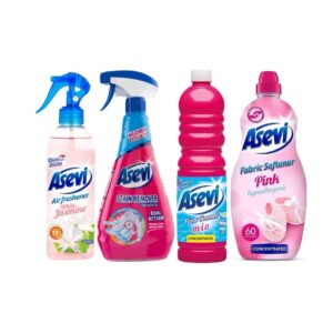 Asevi Pink Power Pack! White Jasmine Air, Stain Remover, Pink Floor & Softener for a Sweet Clean! #PinkClean #FloralScent #Asevi