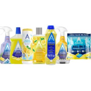 Astonish 7 in 1 Zesty Lemon Mega Clean Bundle! Everything You Need for a Sparkling, Citrus-Scented Home!